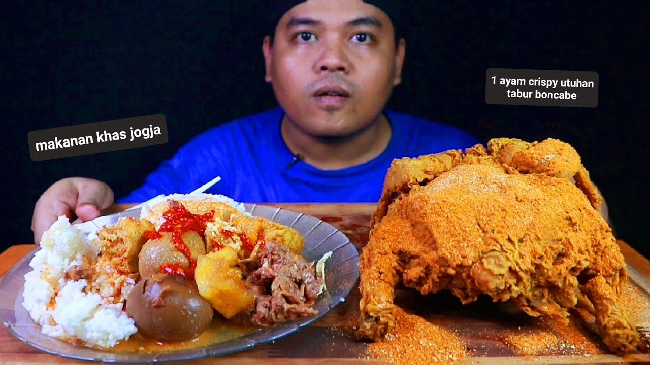 MUKBANG NASI GUDEG+AYAM CRISPY UTUHAN TABUR BONCABE