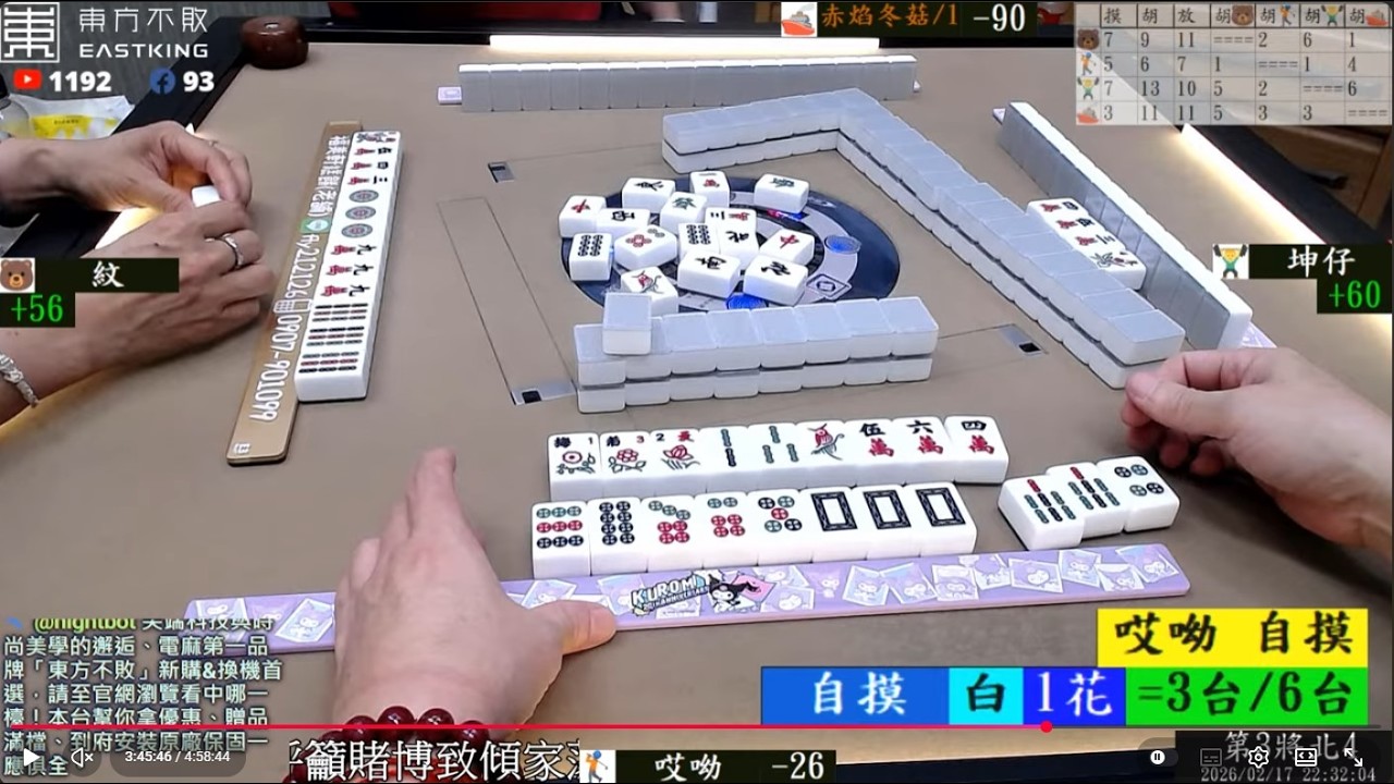 八卦山麻將 紋 哎呦 坤仔 赤焰冬菇 260217晚