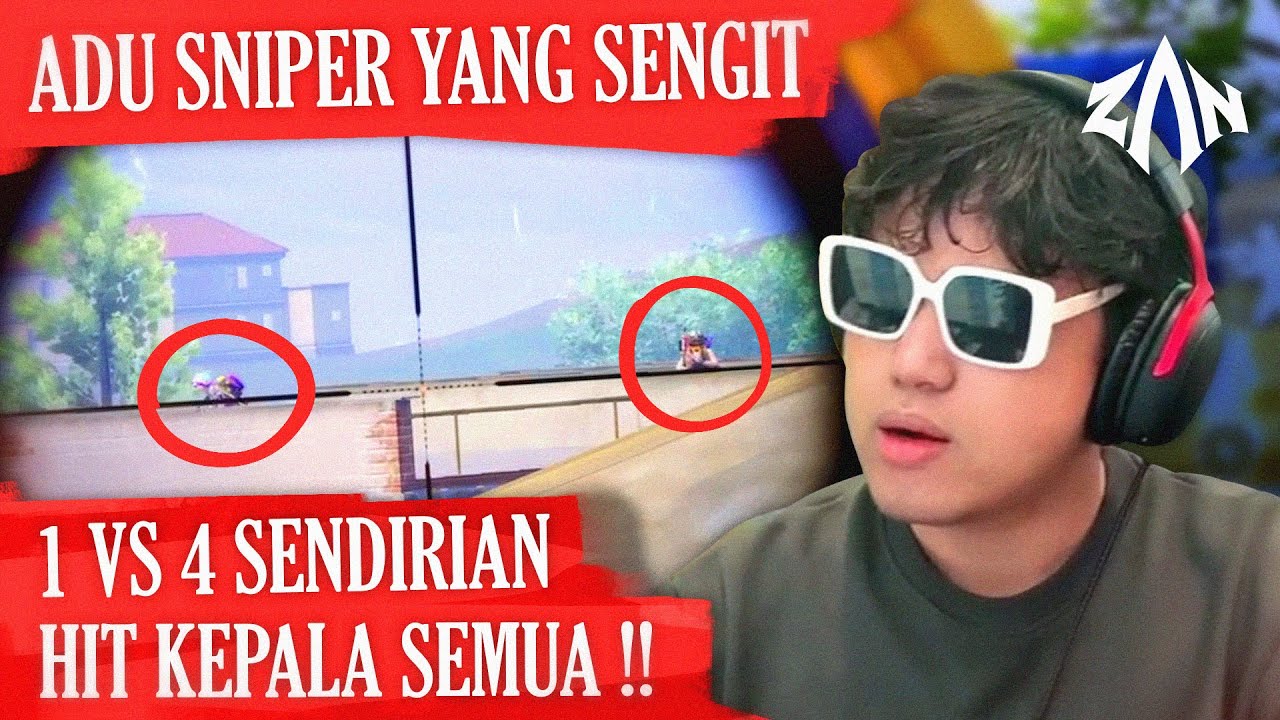 Adu Sniper Yang Sengit, 1 vs 4 Hit Kepala Semua !! | PUBG Mobile Indonesia