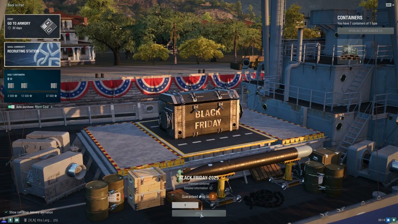 really awesome ship drops; opening 25 more black Friday containers 2025 world of warships