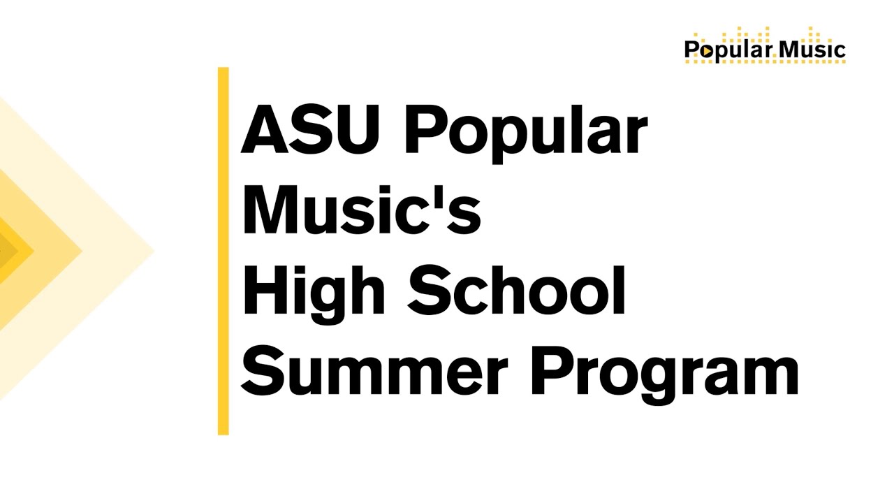 ASU Popular Music's High School Summer Program