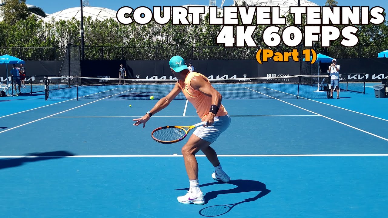 Rafael Nadal Court Level Practice Part 1 | Groundstrokes 2022 Australian Open (4K 60FPS)