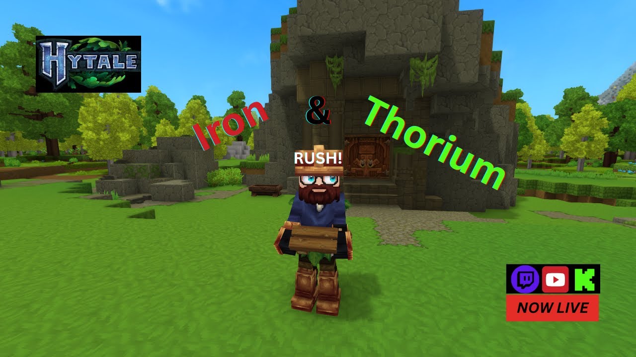 Rushing for Iron and Thorium in Hytale!