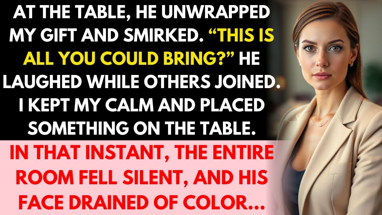 My Husband Mocked My Gift at Dinner — Minutes Later, His Smile Vanished Forever
