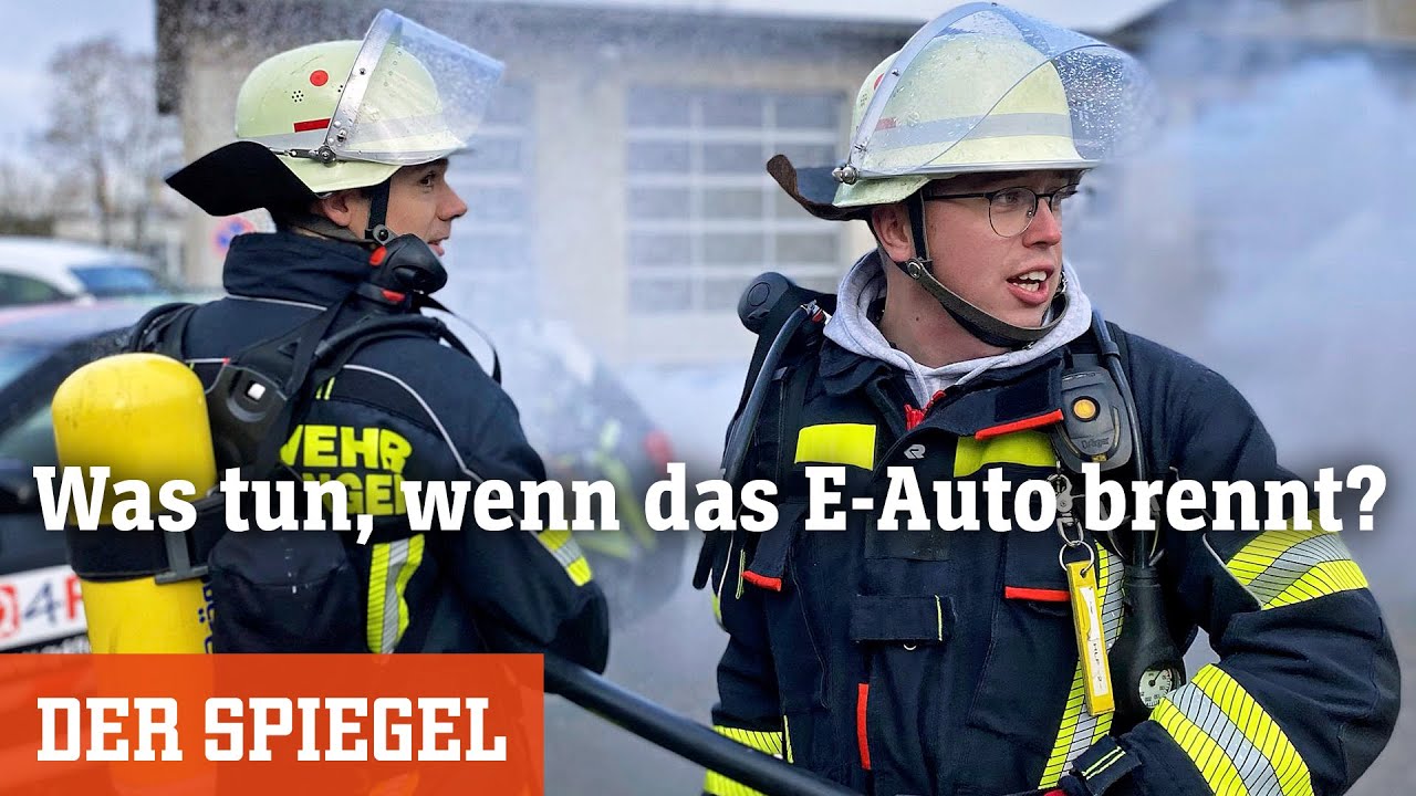 Brennende Elektroautos: Was tun, wenn das E-Fahrzeug brennt? | DER SPIEGEL