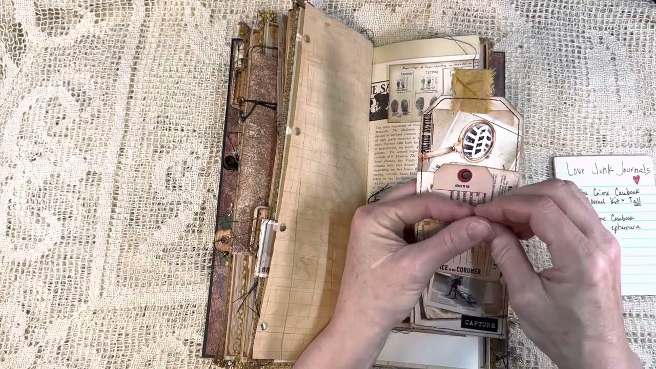 The Crime Casebook; video flip through, journal by Tracie Fox Creative