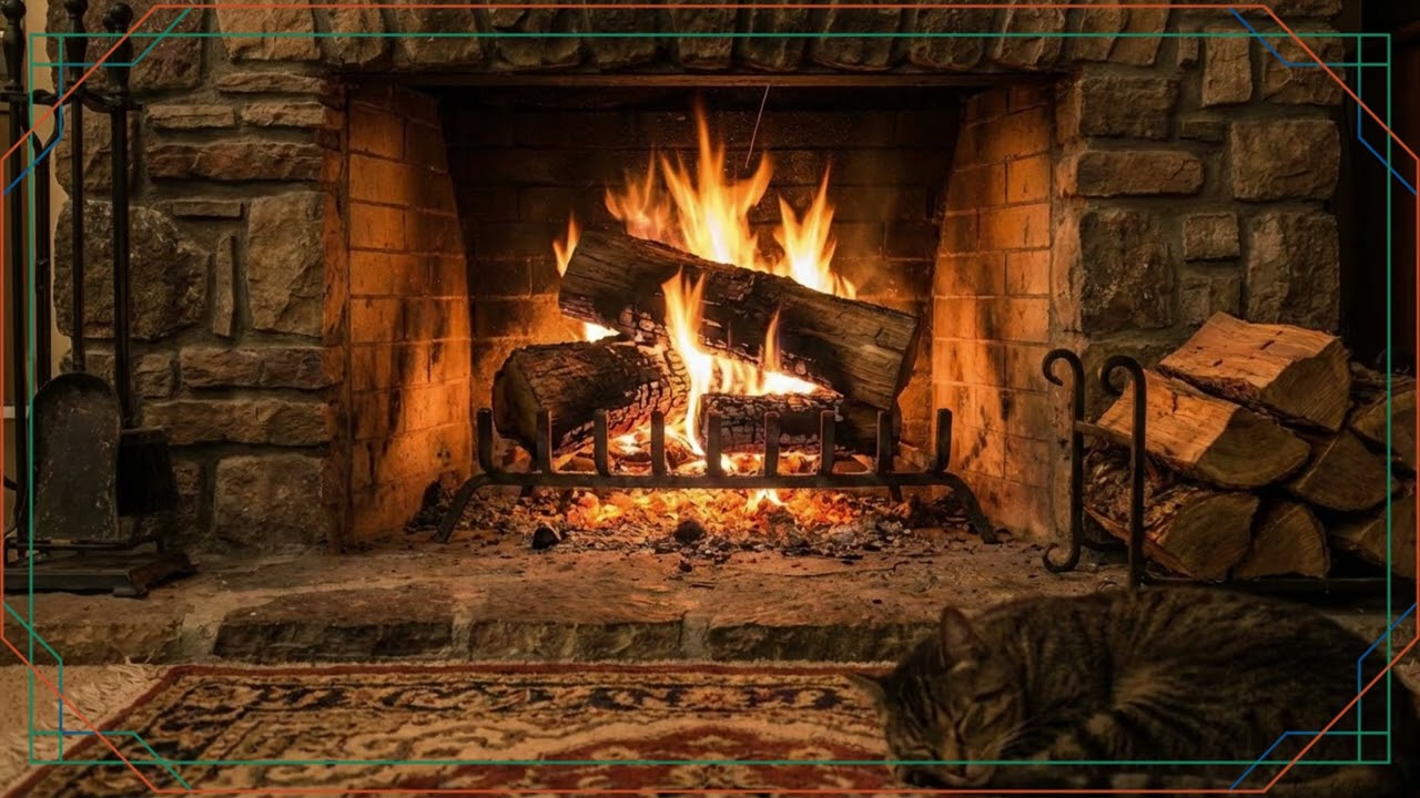 A Fireplace Burning for You Visual | Slideshow | Framed Art Screensaver | Art for Your TV