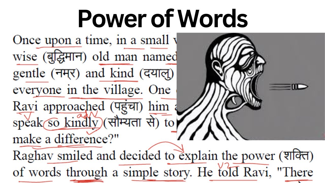 Power of Words | Story | Passage Reading | Spoken English | Moral Story | Paragraph Reading