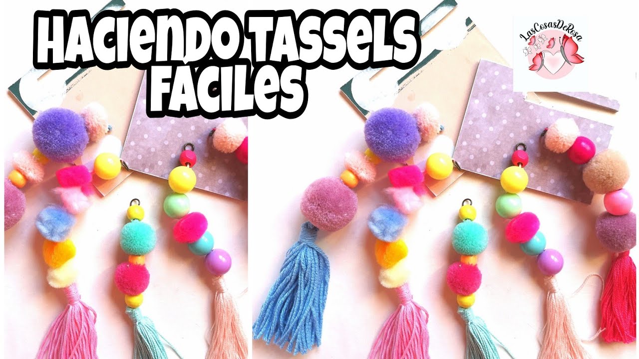 Haciendo Tassels fáciles. Tutorial. Idea scrap. DIY