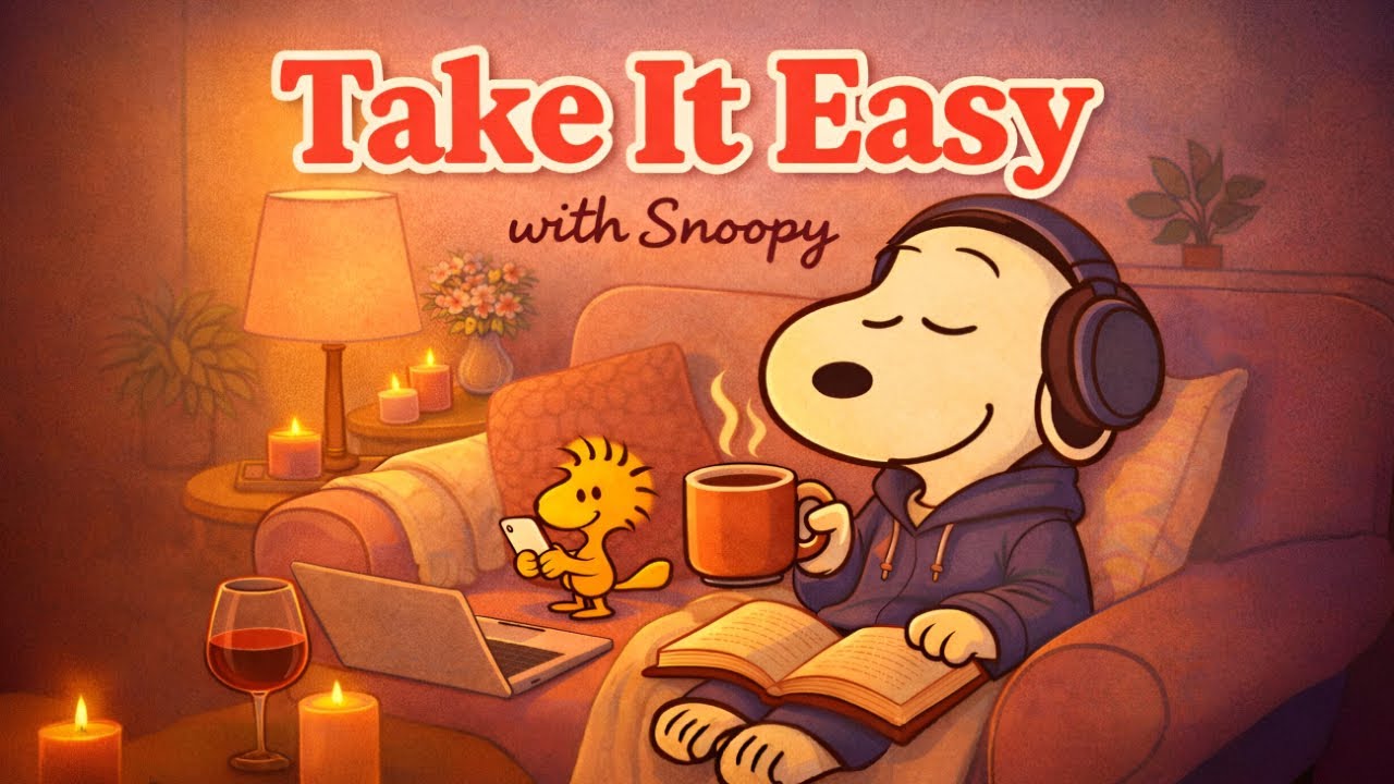 Take It Easy with Snoopy ☕ Smooth Jazz for Unwinding, Cozy Evenings, and Slow Moments