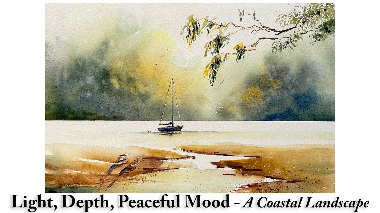 My Coastal Home - A Peaceful Watercolour Landscape | Creating Depth, Mood, and Atmosphere