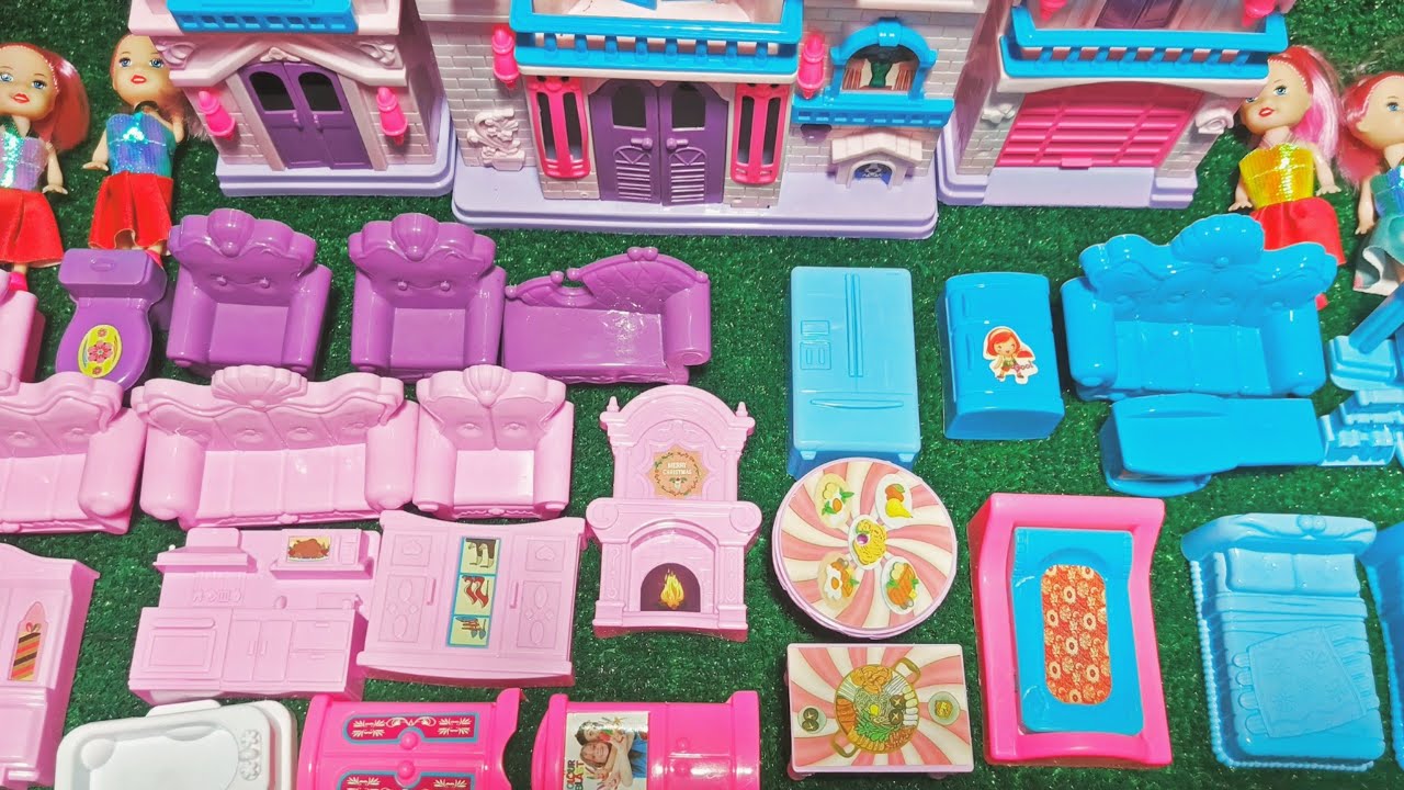 ASMR Cute Tiny Dolls and Furniture Playset Showcase | Soft Whispering & Satisfying Playtime