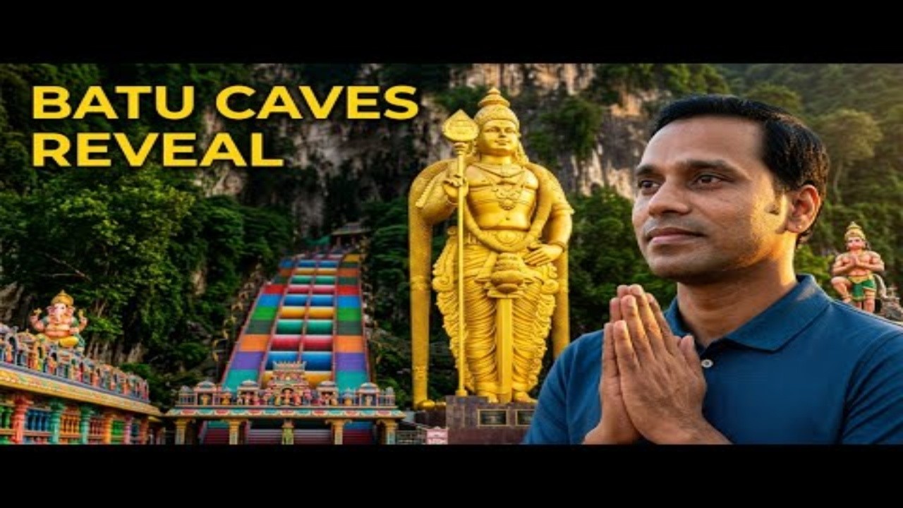 Peaceful Temple Walk at Batu Caves | Murugan, Ganesha, Durga & Hanuman
