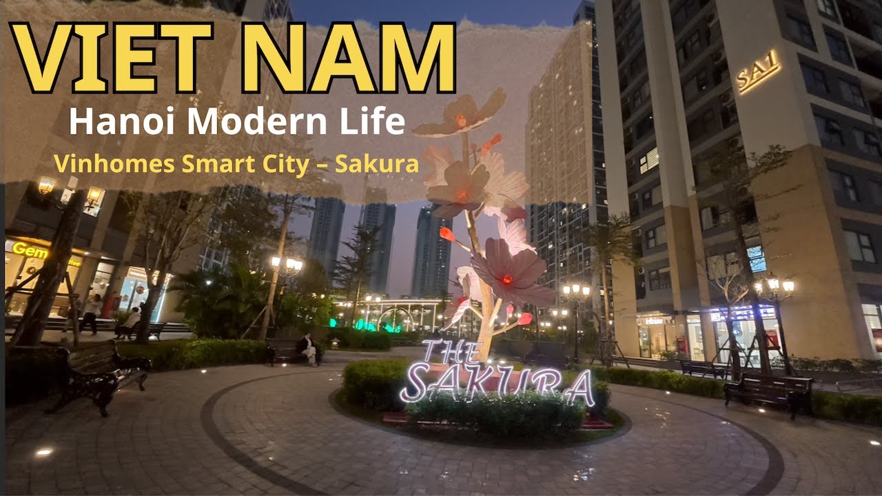 Hanoi Modern Urban Life 🇻🇳 | Vinhomes Smart City – Sakura | 4K Walking Vietnam