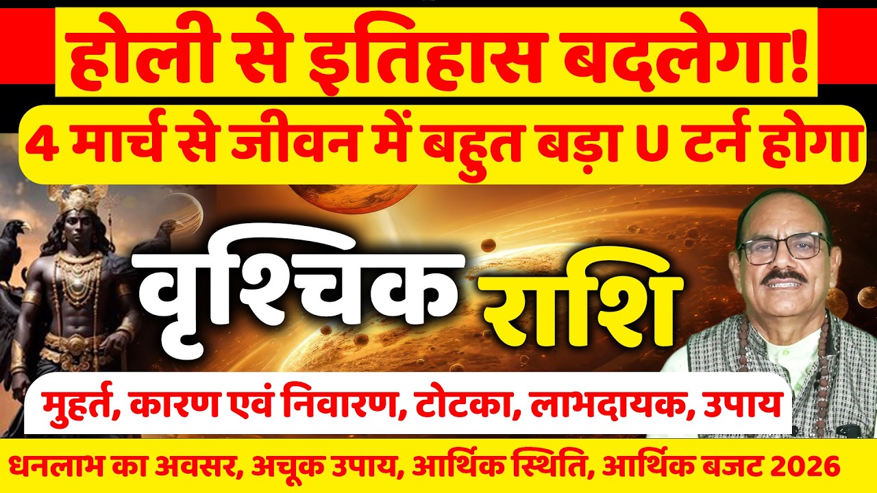 वृश्चिक राशि | 4 मार्च जीवन में बहुत बड़ा U टर्न होगा! | Vrishchik Rashi | (Scorpio) | Astrology