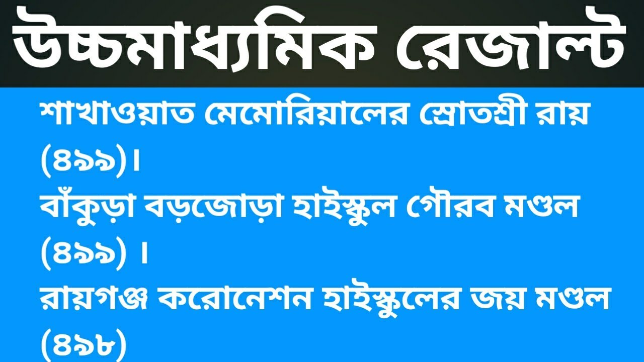 Wb hs topper result 2020,wb hs exam result 2020,West bengal Higher secondary result 2020,west bengal