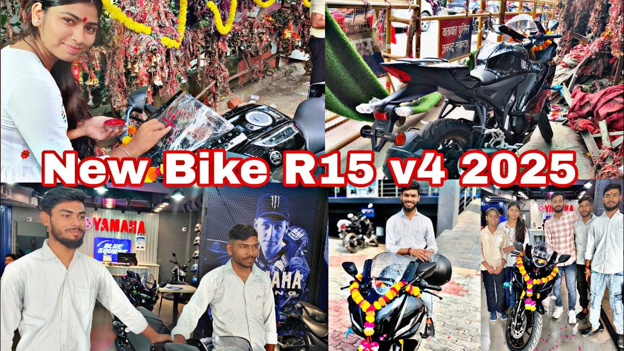 Yamaha R15 V4 New Model 2025|Vikas ki new bike a gyi 🎉@Tanya vlogs 