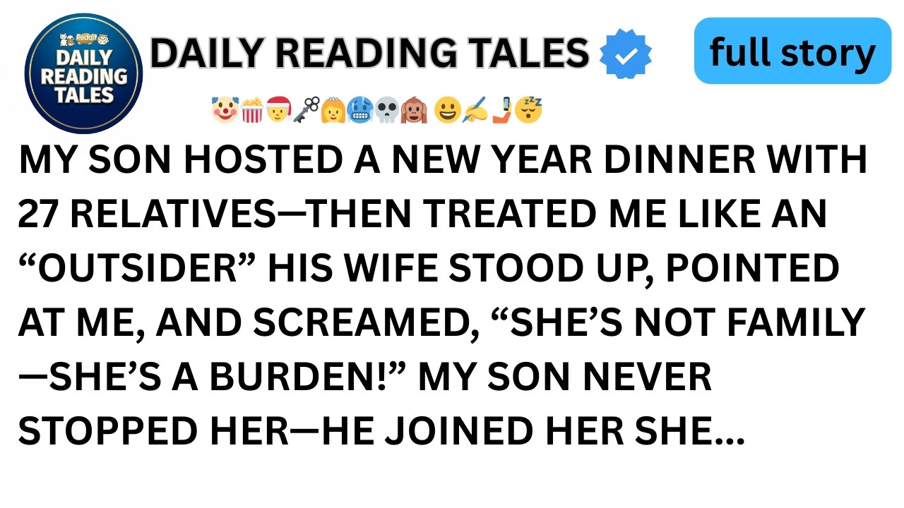 MY SON HOSTED A NEW YEAR DINNER WITH 27 RELATIVES—THEN TREATED ME LIKE AN...
