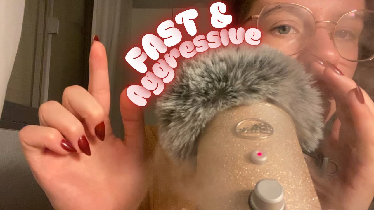Extremely FAST and AGGRESSIVE Brain Scratching and DRY MOUTH SOUNDS 🧠💗 | Kind of bad and loud