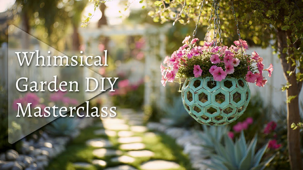 ♻🌻️ Whimsical Tree Decor : How to Paint and Hang Recycled Planters 🌿
