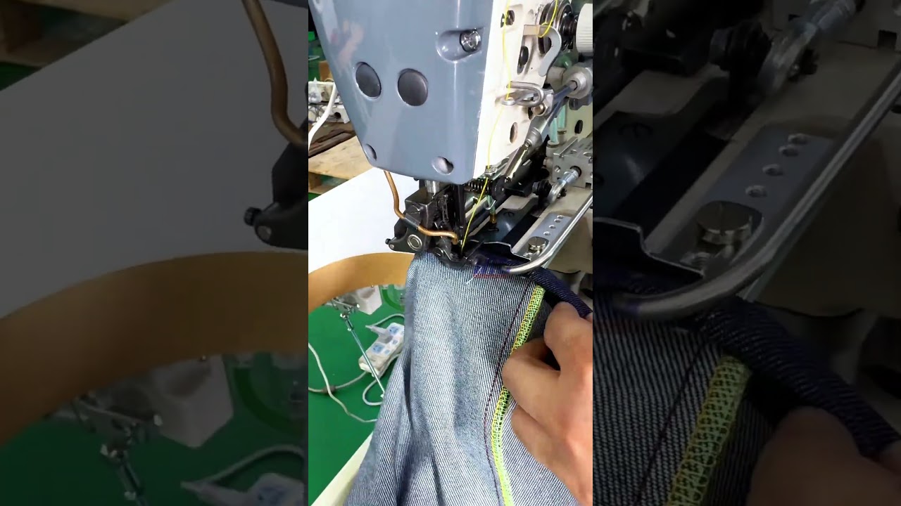Jeans Bottom Hemming Machine | IHGSewing #shorts