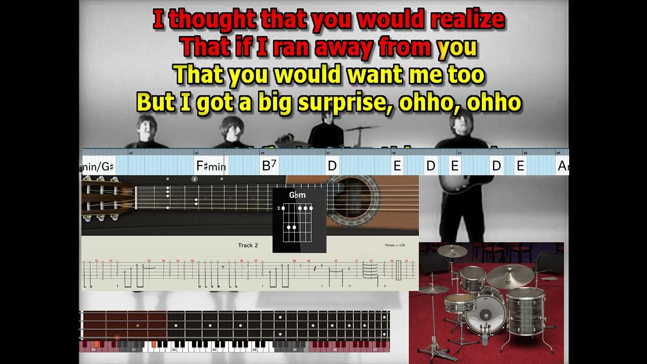 I'll Be Back Beatles isolated original John Vocal lyrics chords tabs