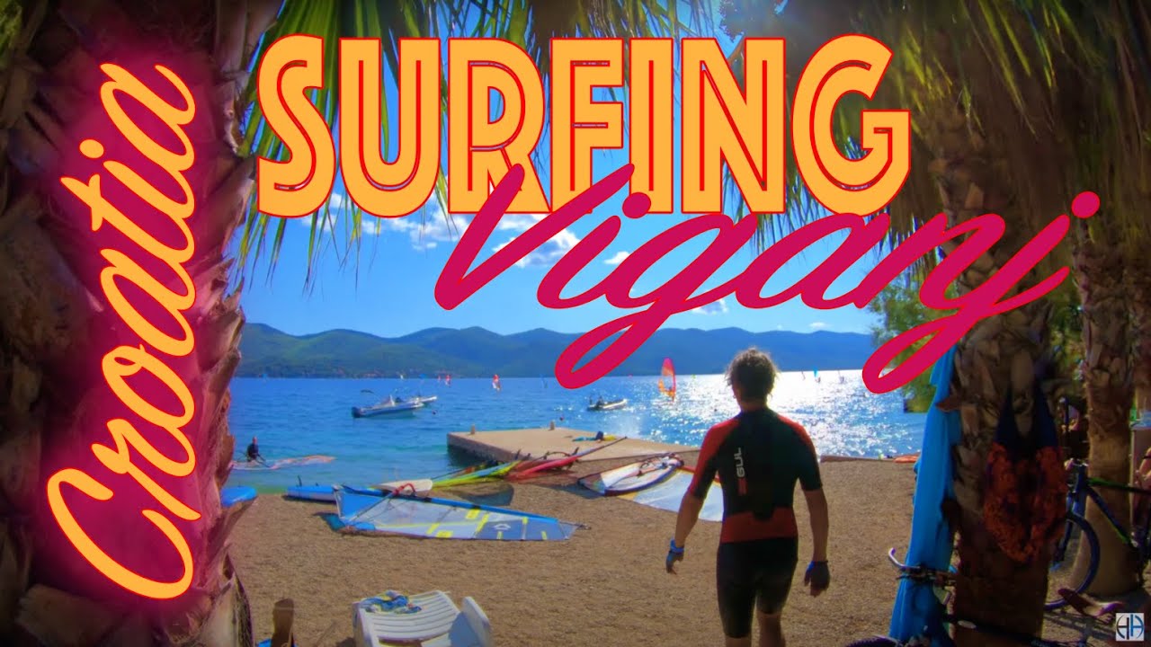 Windsurfing and Kitesurfing in Viganj | Croatia | Kroatien Horvátország Chorvátsko | 4K