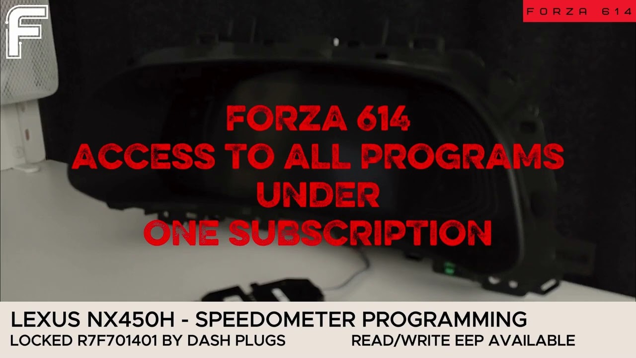 Lexus NX450h Speedometer R7F701401 Eeprom and Mileage programming by FORZA 614 DIAG
