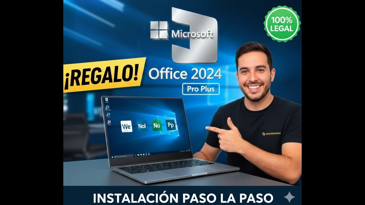 ¡REGALO! Cómo Instalar OFFICE PRO PLUS 2024 GRATIS y Legal (Licencia Oficial Paso a Paso)