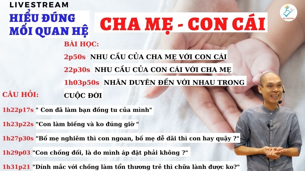 Hiểu đúng về mối quan hệ CHA MẸ & CON CÁI - Nhu cầu của mối quan hệ CHA MẸ & CON CÁI | Tỉnh Thức
