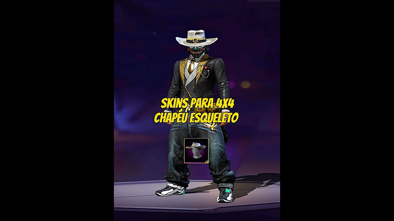 skins para 4x4 chap&eacute;u caub&oacute;i esqueleto #freefire #combina&ccedil;&atilde;off #pobrelkskins