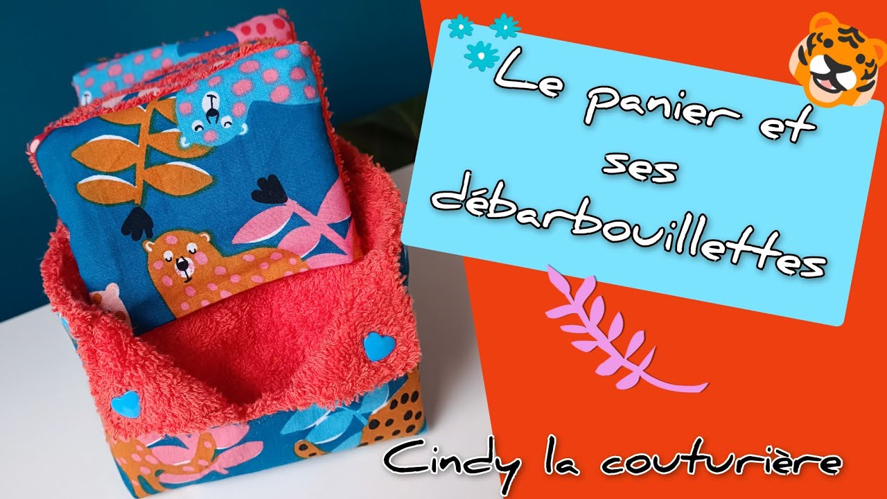 #diy #tuto #couture : Le panier et ses débarbouillettes ~ #cindylacouturiere
