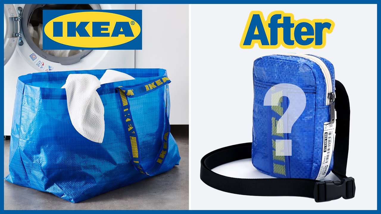 이케아 장바구니로 미니백 만들기? [sub] ｜Bag Reform｜Crafting｜IKEA｜ Making a Mini Bag with IKEA FRAKTA bag