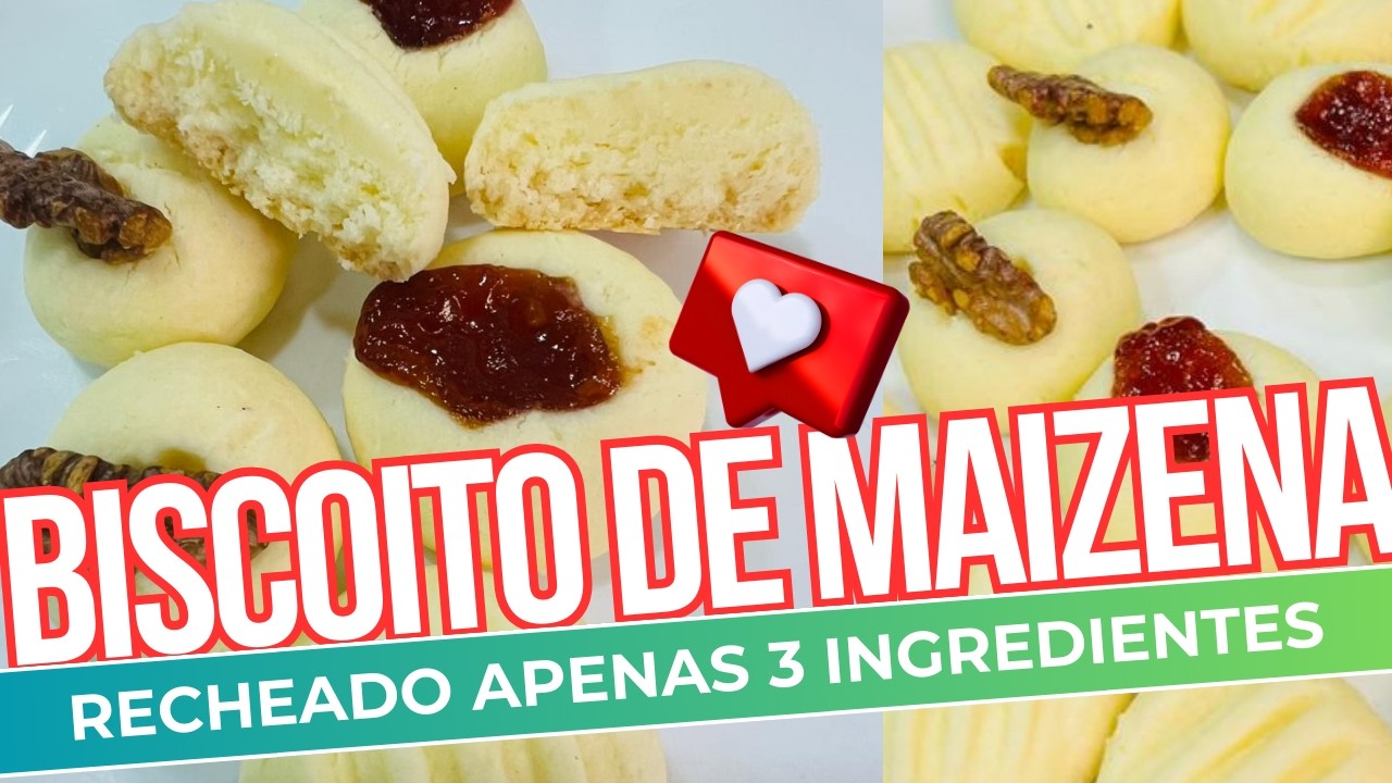 BISCOITO DE MAIZENA COM 3 INGREDIENTES | Derrete na Boca e é Super Fácil!