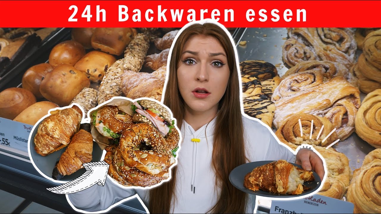 1 Tag Backwaren essen 😱 (Franzbrötchen, Bagel, Croissants & Toogoodtogo)