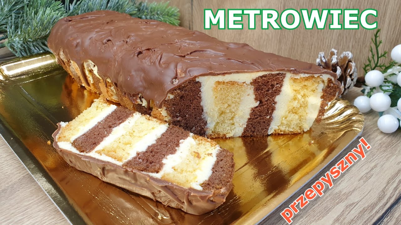 Obłędne ciasto METROWIEC z kremem budyniowym ⭐ świąteczny, kultowy tort idealny na każde święta 👌