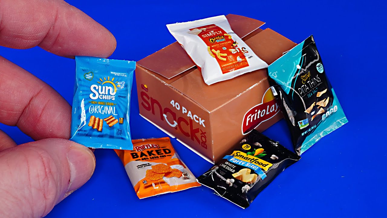 DIY Miniature Frito-Lay Ultimate Smart Snacks Care Package for DollHouse