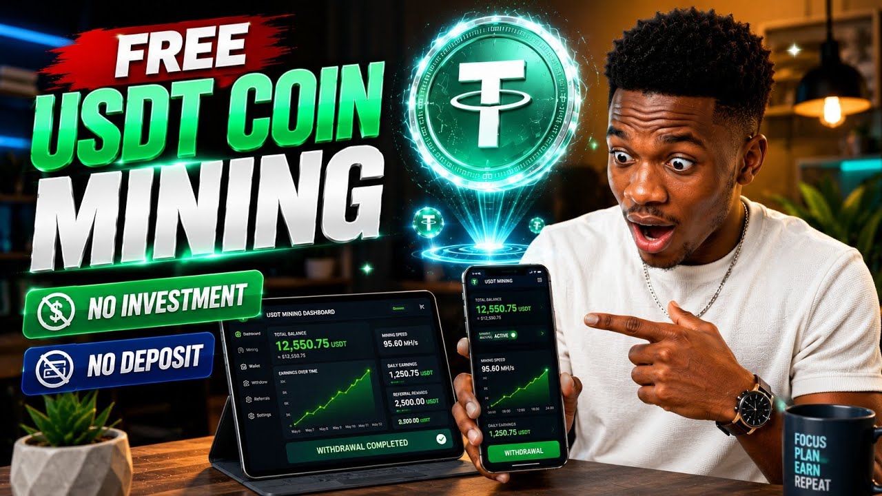 Free USDT Mining Site | No Deposit No Investment &ndash; Withdraw Fast!