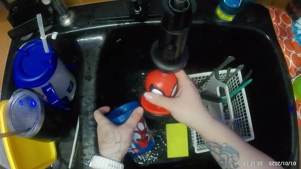 put dishes in the dishwasher ASMR