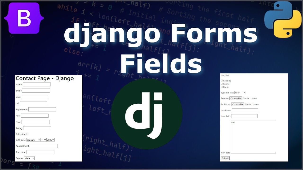 Поля форм в Django | Учебное пособие по Django