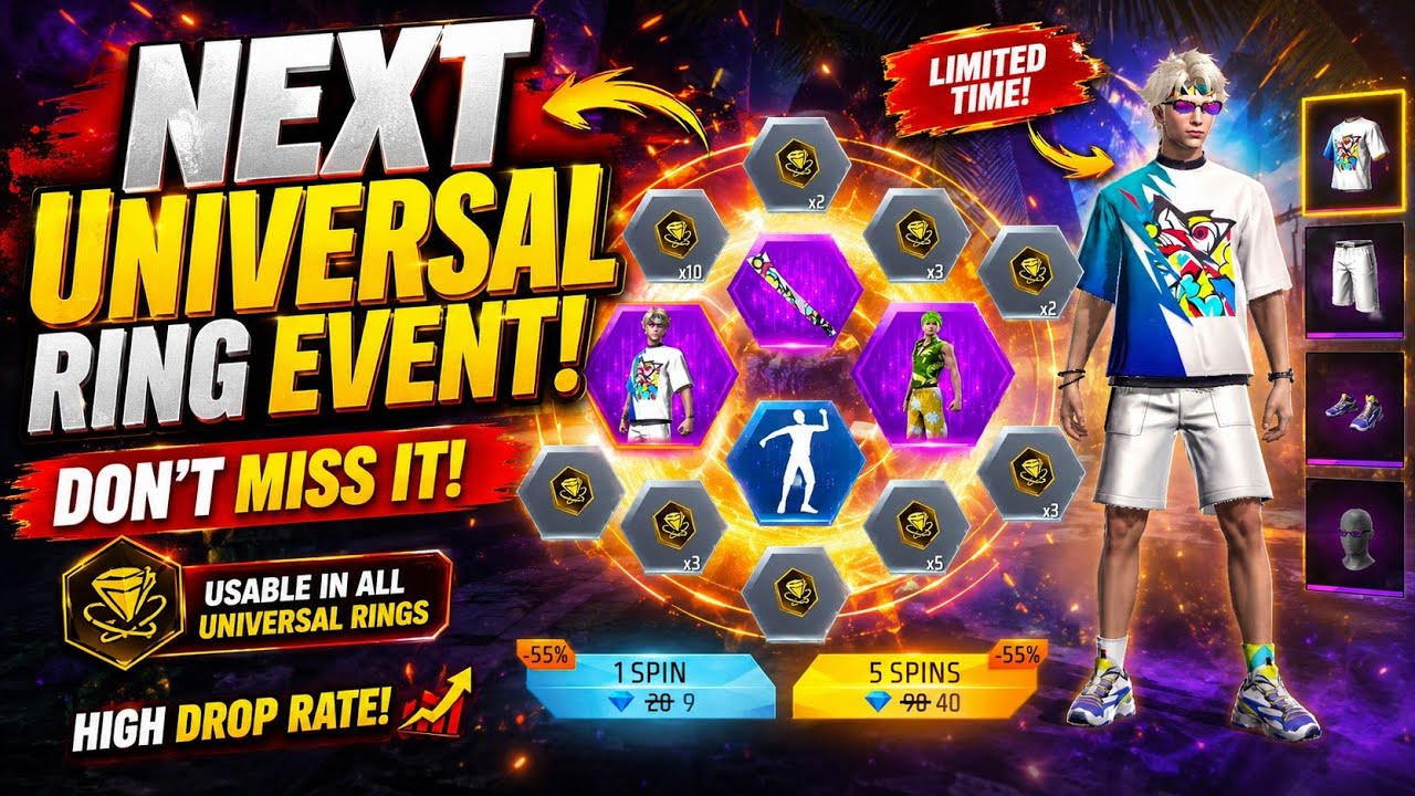 Summer Universal Ring Event Free Fire 🤩🔥| Next Universal Ring Event Free Fire💥| FF New Event Tamil 