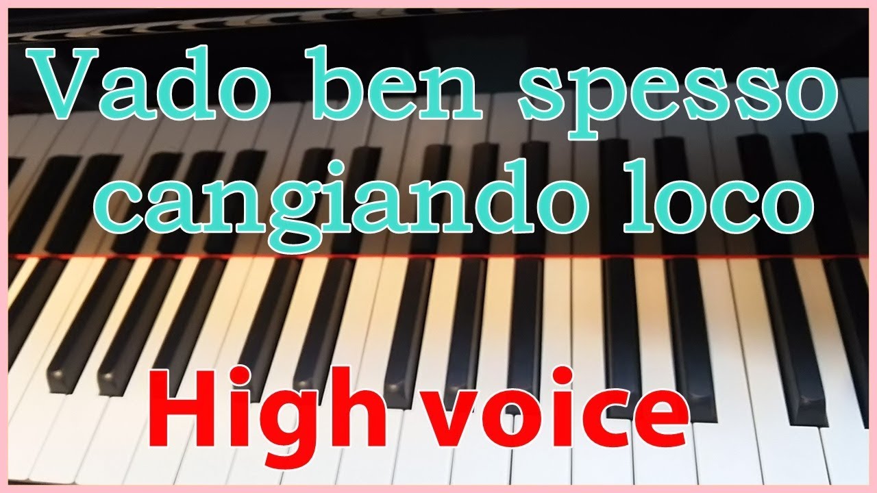 Vado ben spesso cangiando loco 私はよく場所を変える（高声用）ピアノ伴奏