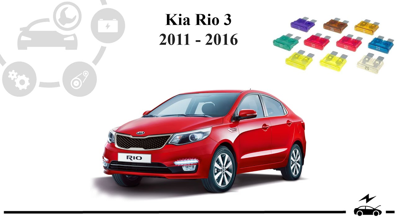 Fuse box diagram Kia Rio 3G and relay assignment and their locations