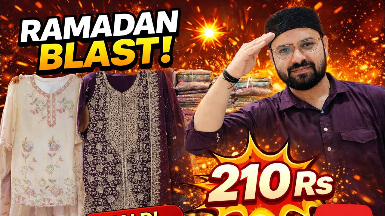 Ramadan Blast 💥 Ladies Suits @210 Rs | Wholesale Rate | Jaldi Order Karo!