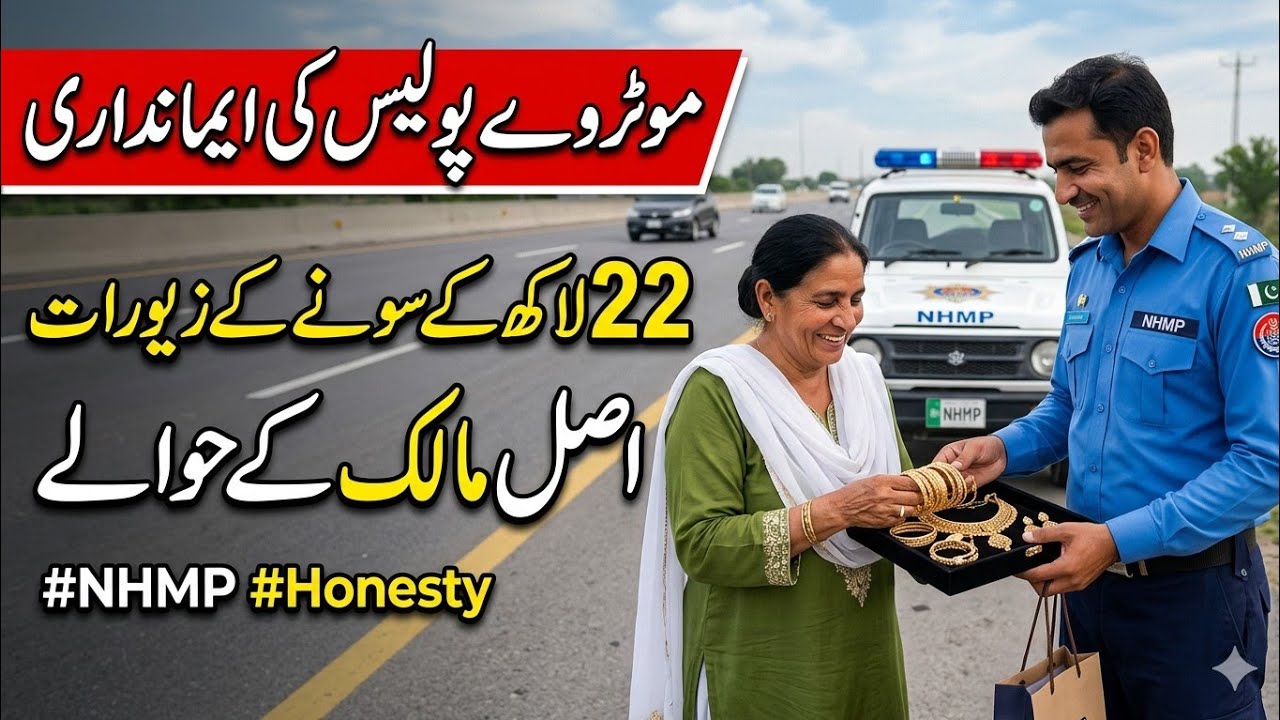 Motorway Police Returns Gold Jewelry Worth Rs 2.2 Million to Its Owner | Red Eye News