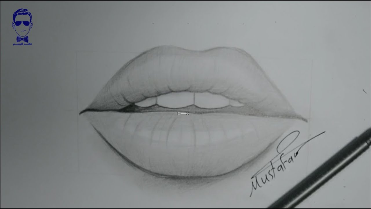 تعلم رسم الشفاه الفم مع الخطوت للمبتدئين