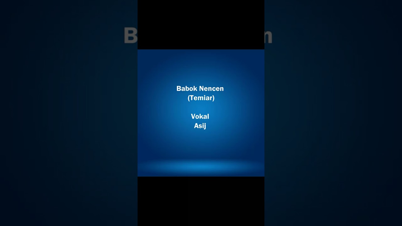 Babok Nencen (Temiar ) Asij #asyikfm #muzikorangasli