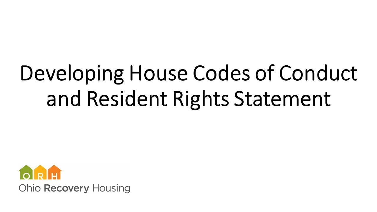 Developing House Codes of Conduct and Resident Rights Statements