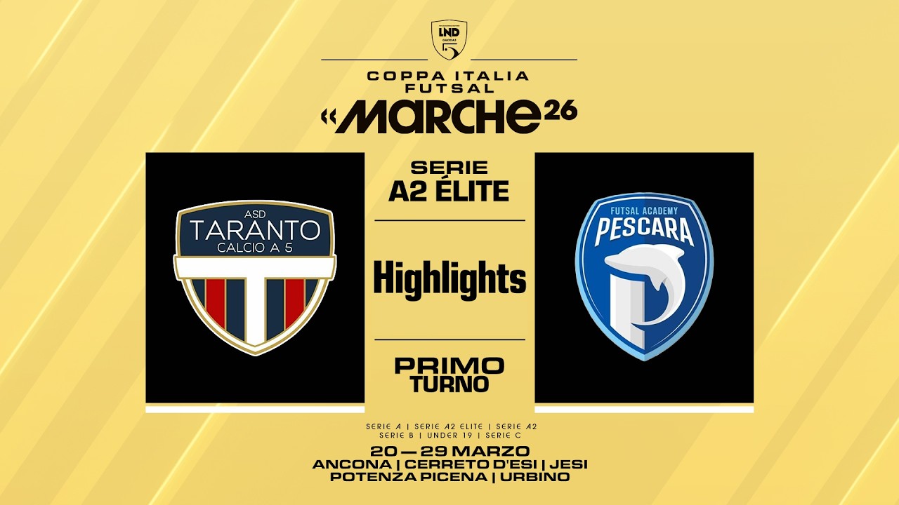 New Taranto-Academy Pescara 1-5 | Gol e HL | Coppa Italia Serie A2 Élite 2025/2026 | Primo turno