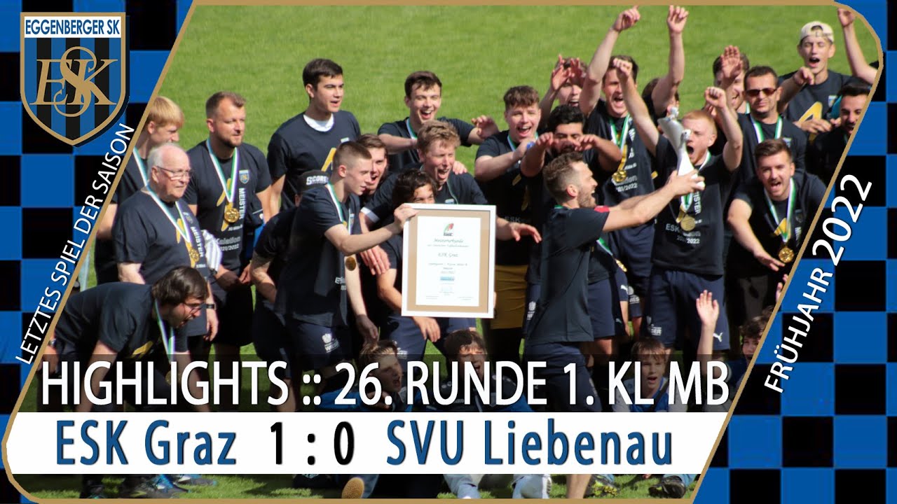 🔵 26. Runde 1. Kl. Mitte B ⚽️ ESK Graz 🆚 SVU Liebenau II ⚽️ vom 11.6.2022